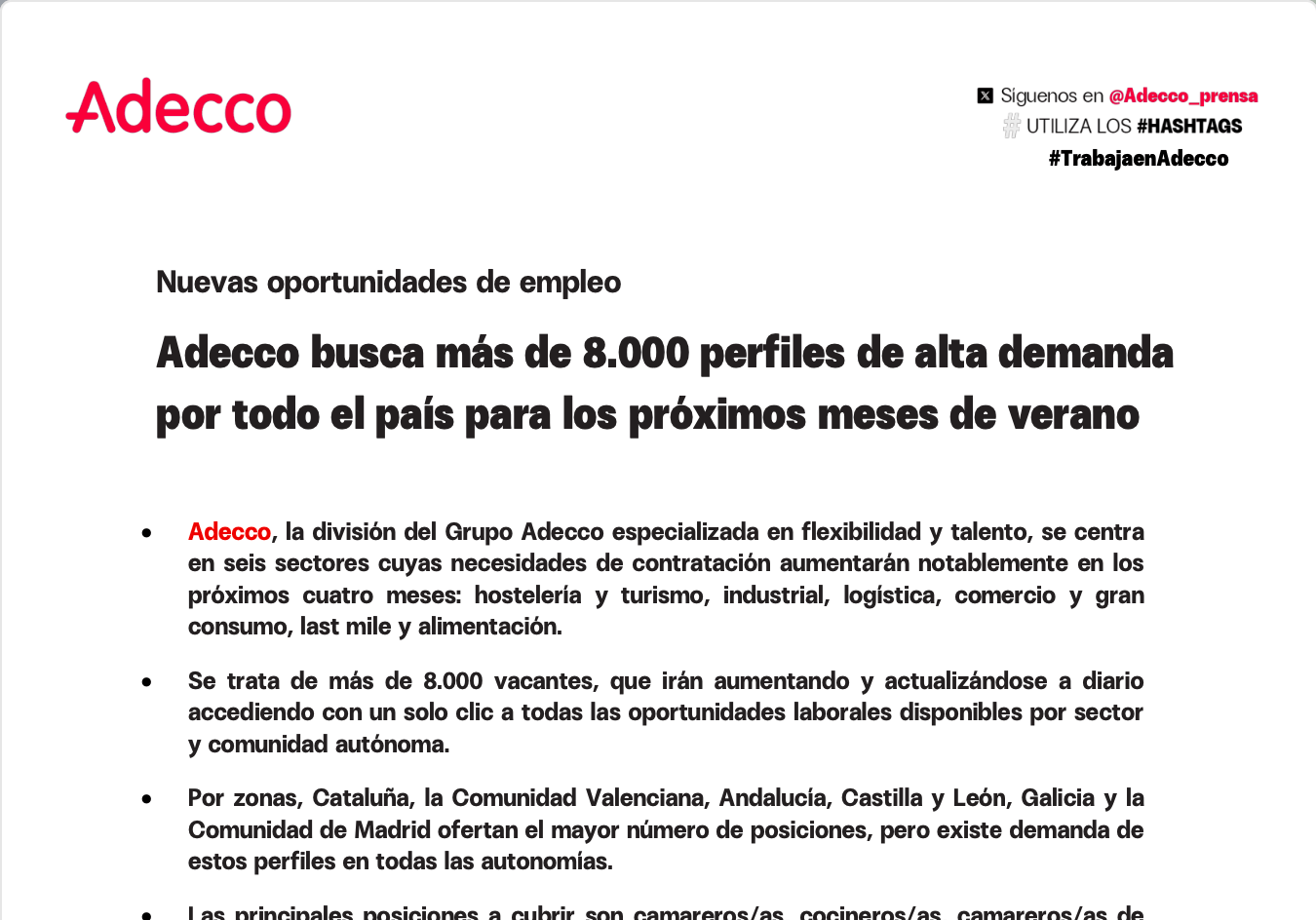 nota de prensa