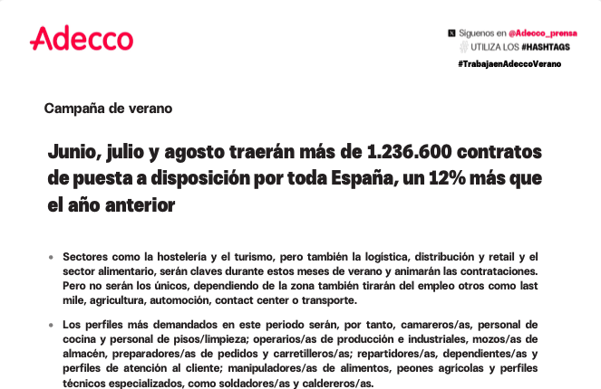nota de prensa